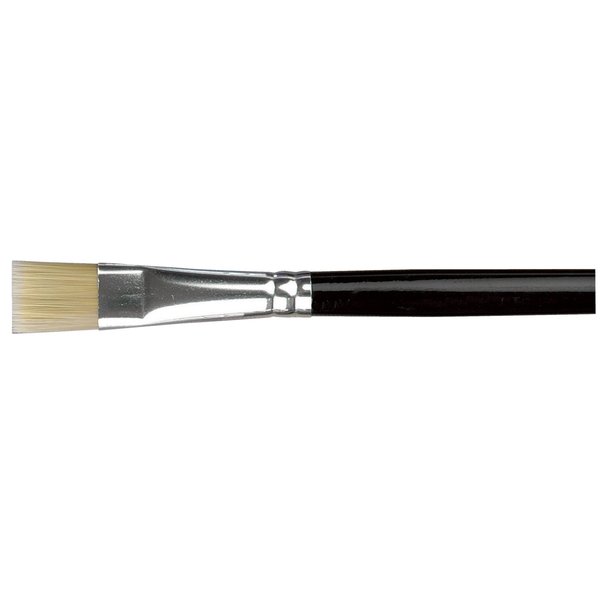 Sax Phoenix Golden Synthetic Long Handle Brushes, Flat, Size 6, Pack of 6 PK 1567600